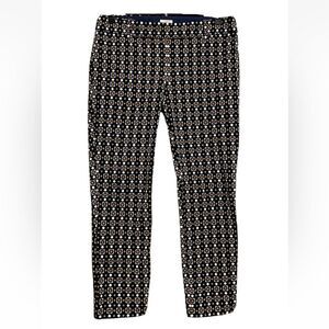J CREW Pants Womens 6 Stretch Printed Cropped Straight Leg Chino Ladies